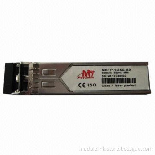 850nm/550m GLC-SX-MM SFP fiber-optic transceivers, 1.25Gbps bi-directional data links